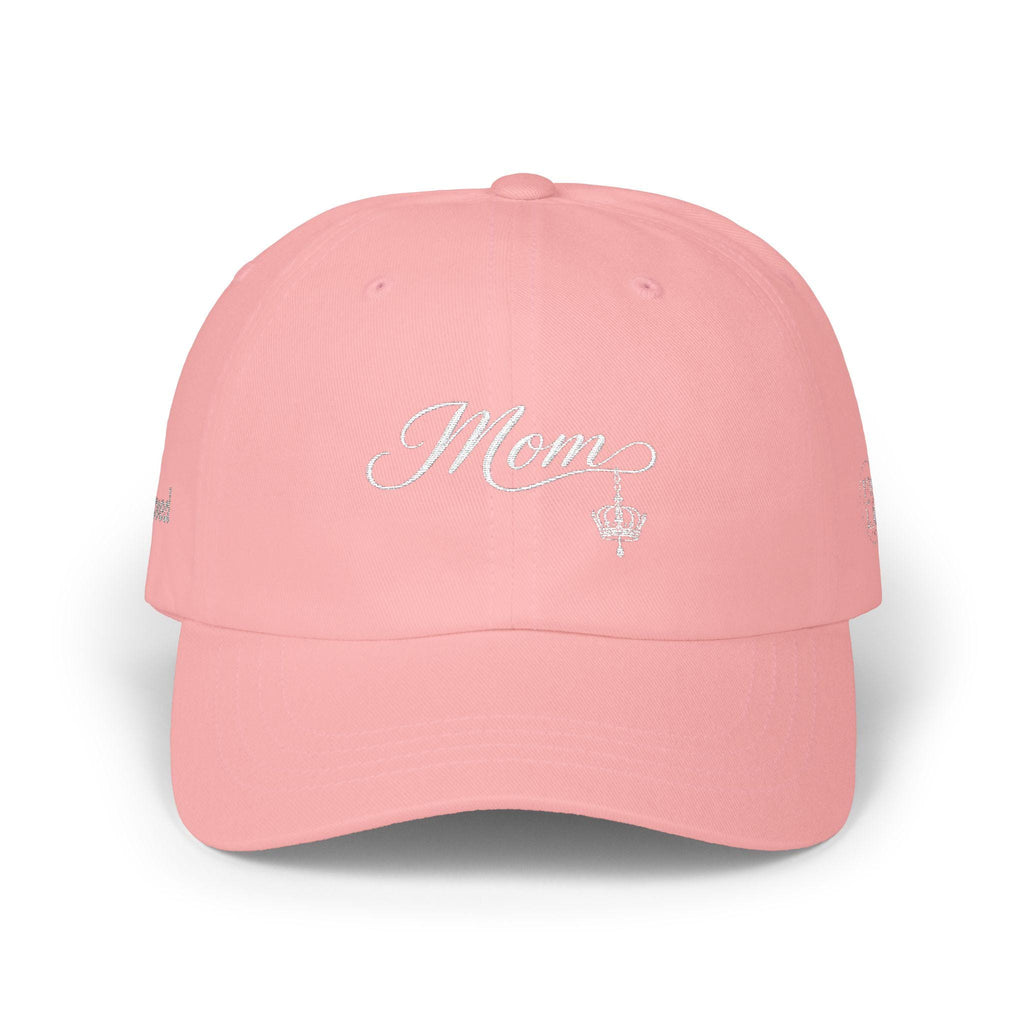 Embroidered Script Mom Cap with Crown Detail, Relaxed Fit Cotton Hat