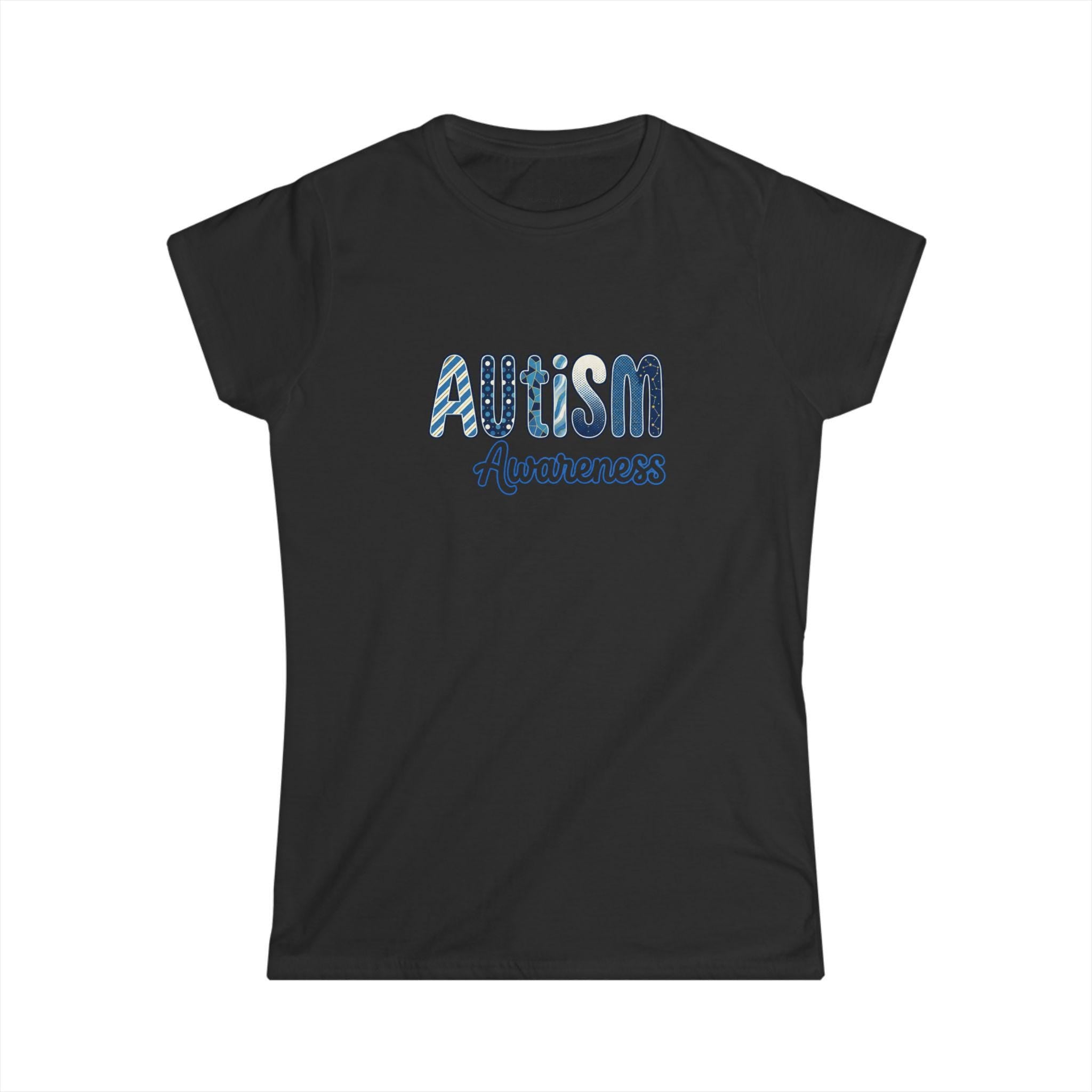 131 BLVD Boutique Autism Awareness Shirt | Women's Tee, Blue Puzzle Lettering
