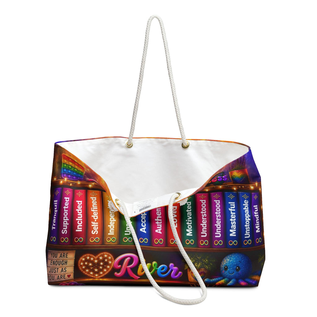 Autism Awareness Books Weekender Bag | Personalized Name Option