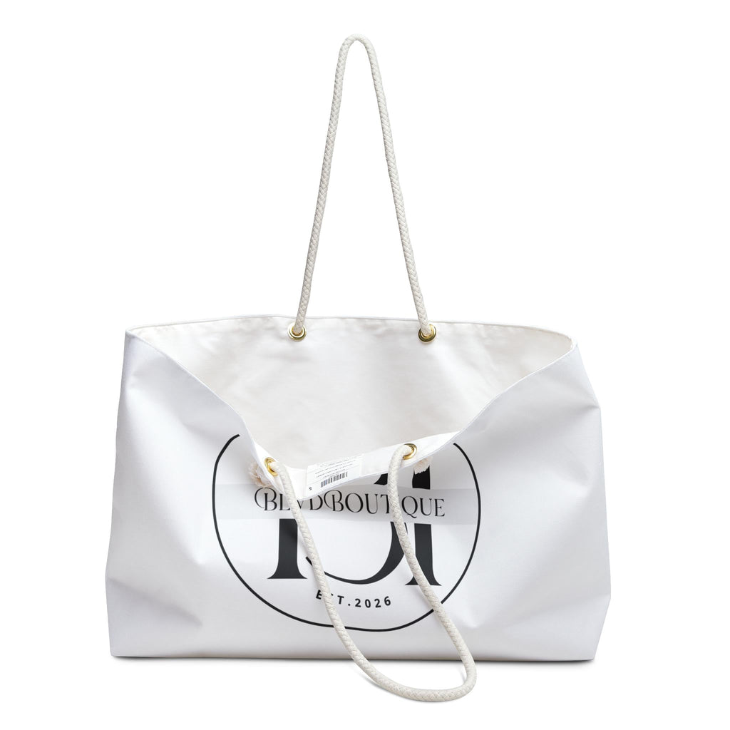 131 BLVD Boutique Logo Weekender Bag | Large Canvas Travel Tote