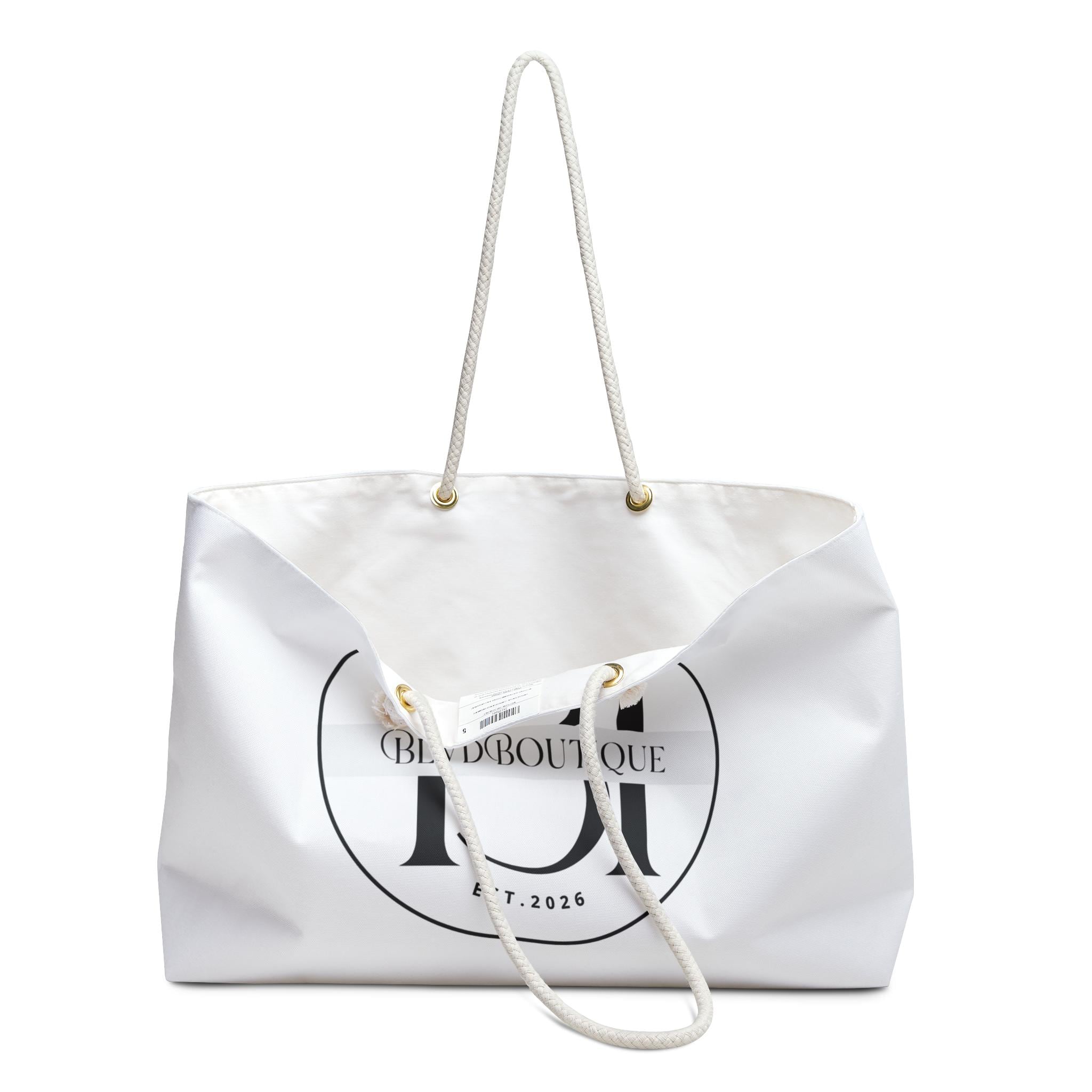 131 BLVD Boutique Logo Weekender Bag | Large Canvas Travel Tote