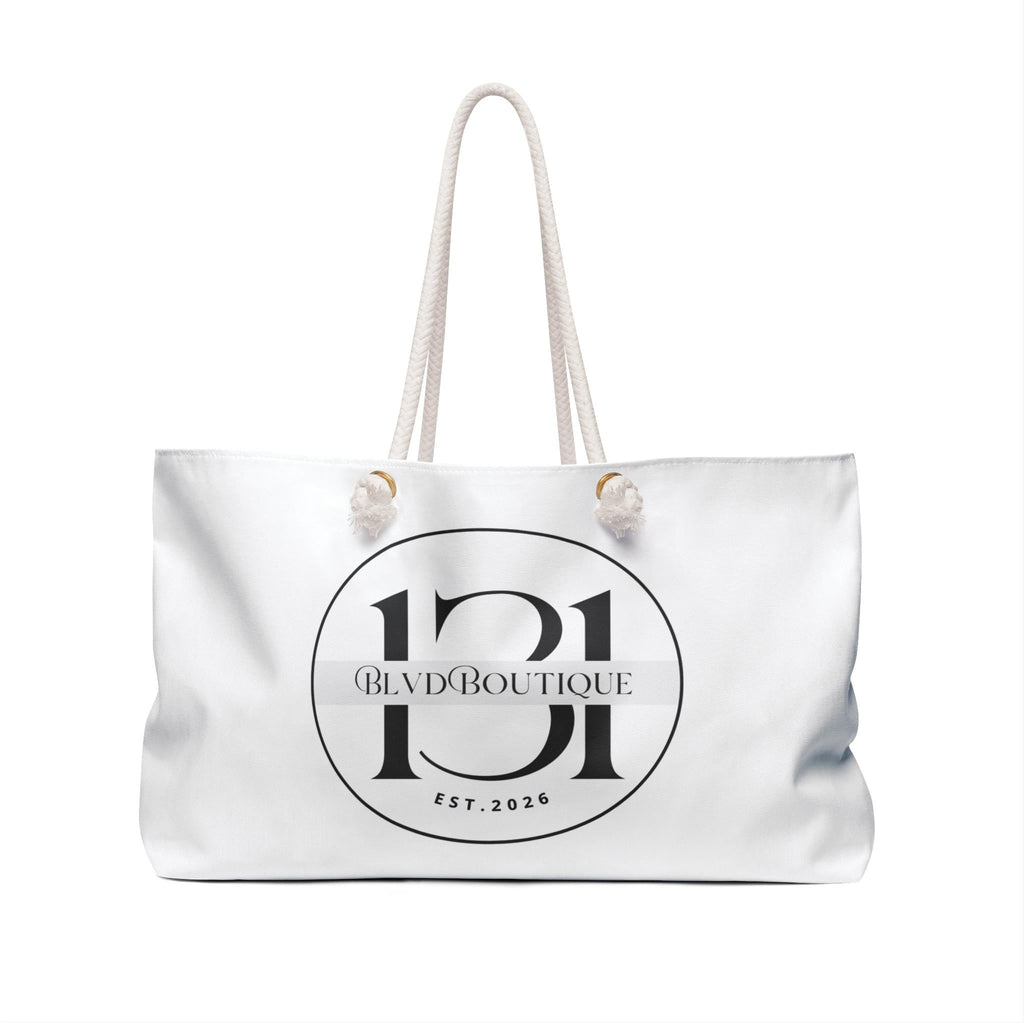 131 BLVD Boutique Logo Weekender Bag | Large Canvas Travel Tote