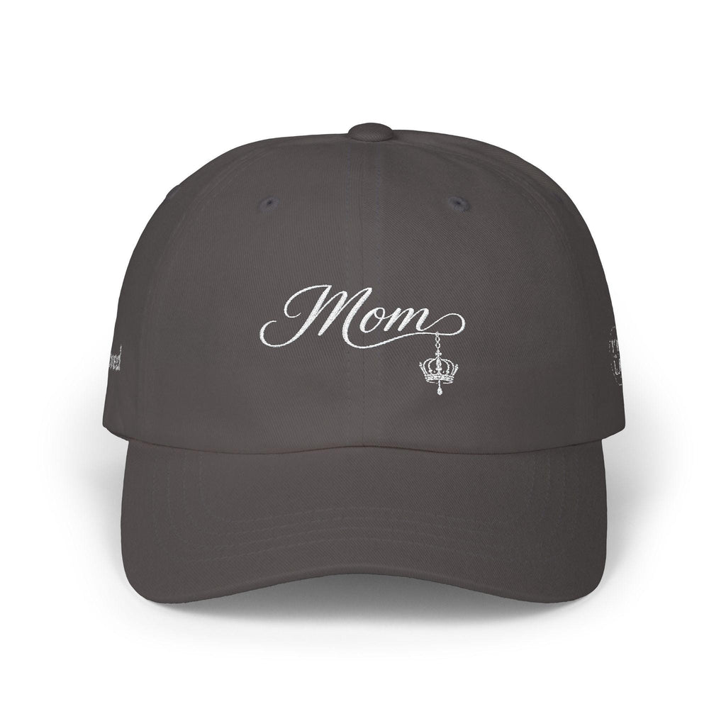 Embroidered Script Mom Cap with Crown Detail, Relaxed Fit Cotton Hat