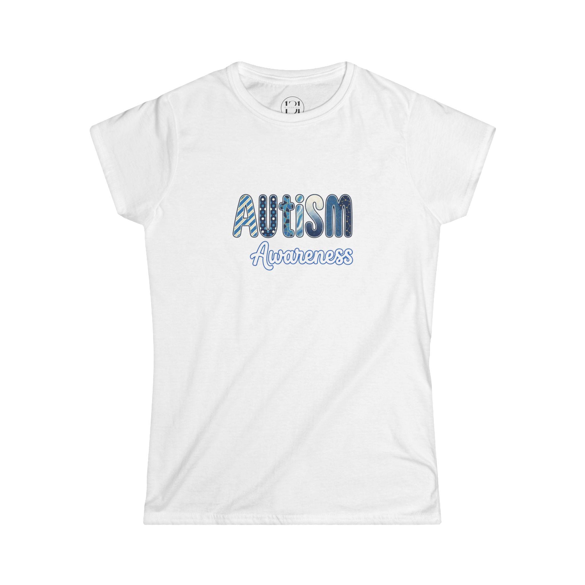 131 BLVD Boutique Autism Awareness Shirt | Women's Tee, Blue Puzzle Lettering
